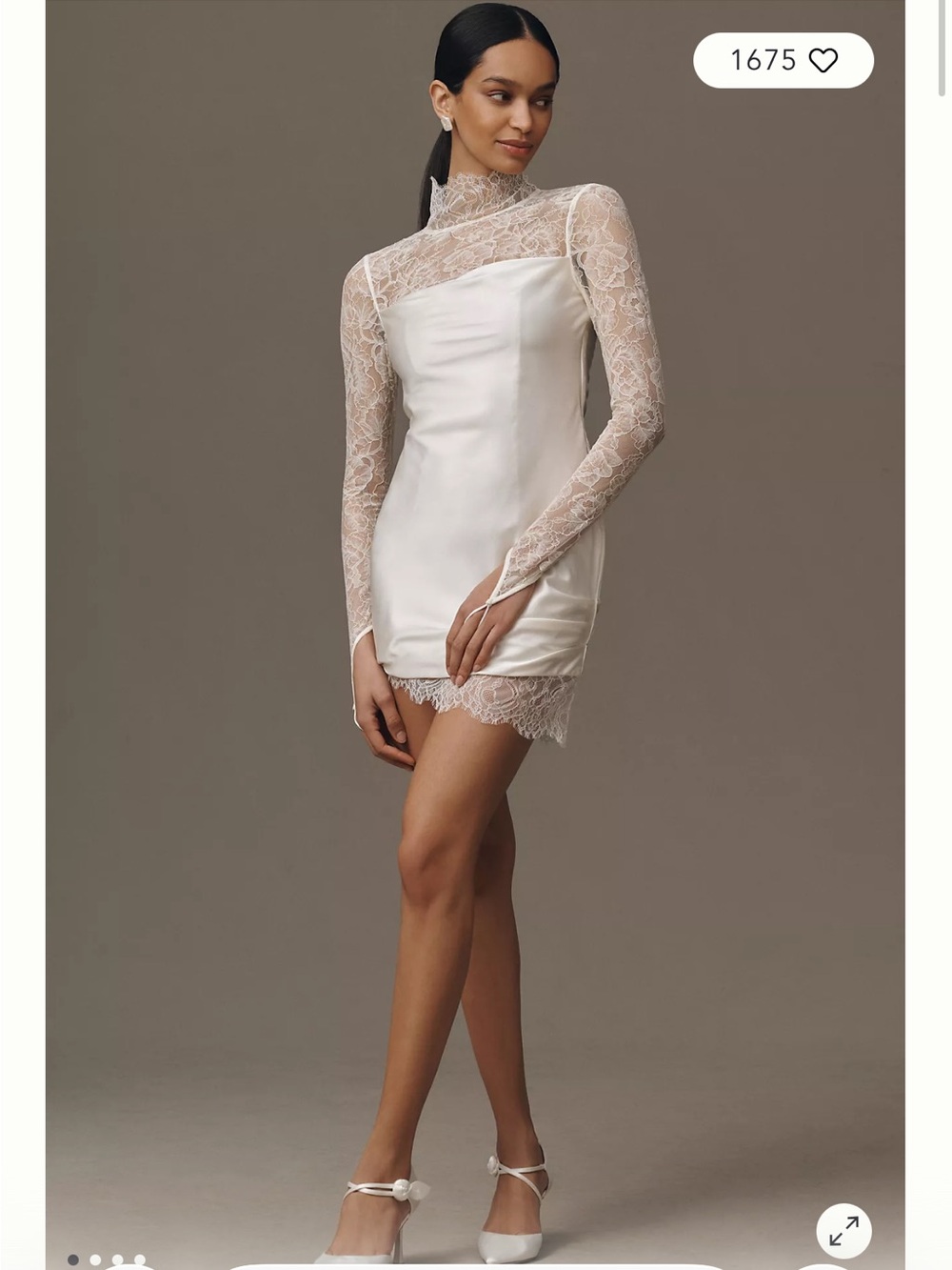 NWT De La Vali Ivory Mini Dress